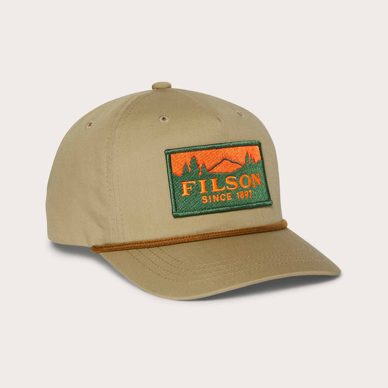 Rope trucker cap by Filson | Khaki scenic patch (Brown)