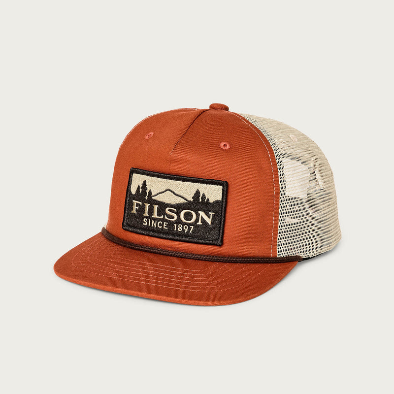 Trucker mesh cap di Filson | Iron rust / filson (Orange)