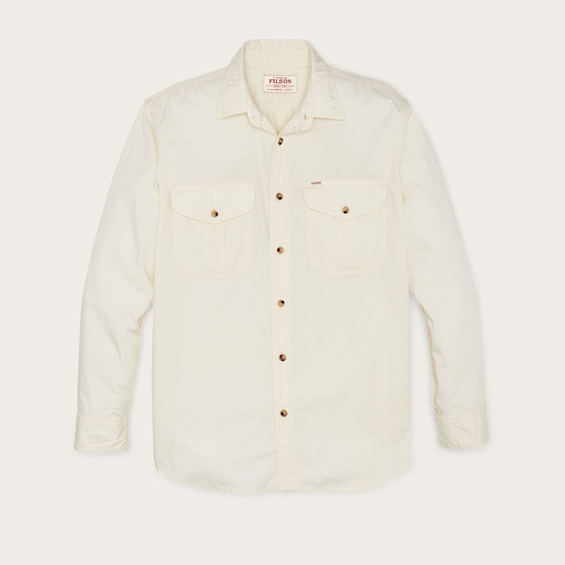 Filson's washed feather cloth shirt par Filson | Ivory (Beige)