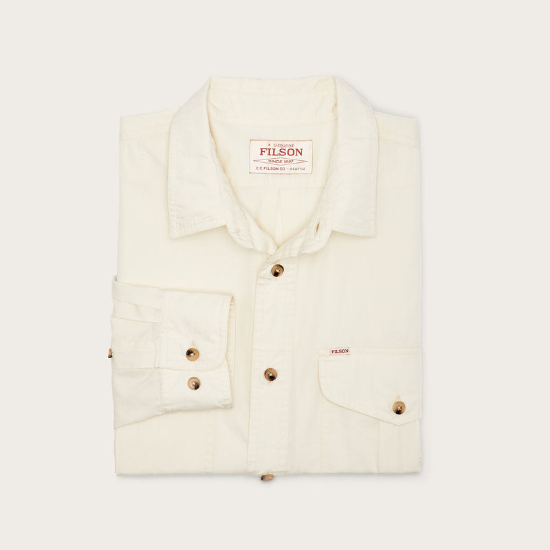 Filson's washed feather cloth shirt par Filson | Ivory (Beige)