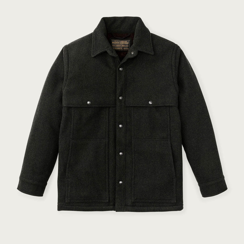 Lined mackinaw wool cape coat by Filson | Peat black (Grey)