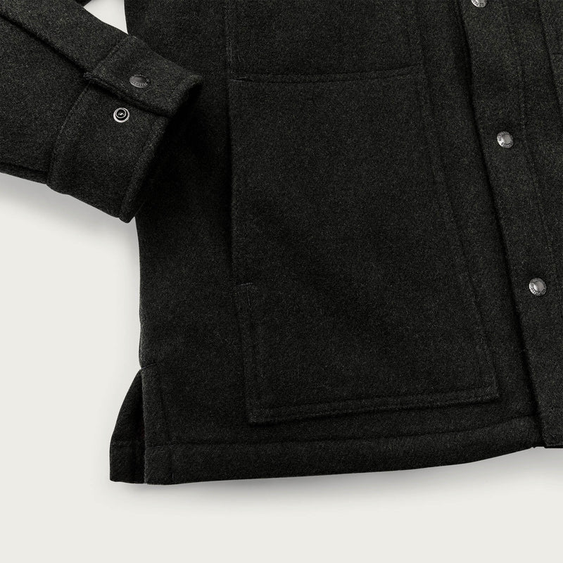 Lined mackinaw wool cape coat by Filson | Peat black (Grey)
