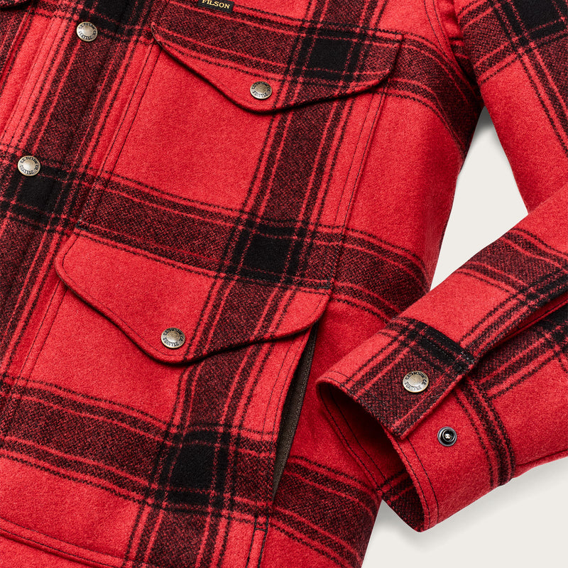 Veste cruiser spokane isolante par Filson | Red / black windowpa (Red)