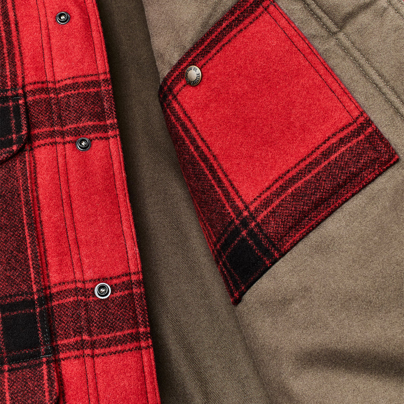 Veste cruiser spokane isolante par Filson | Red / black windowpa (Red)