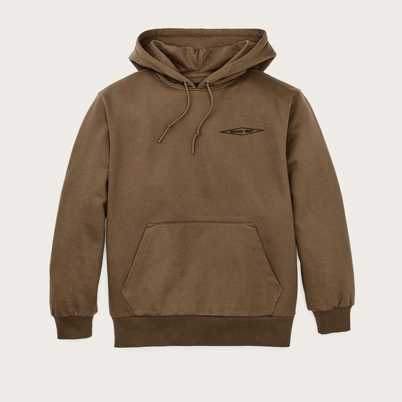 Prospector embroidered hoodie par Filson | Dark tan diamon (Brown)