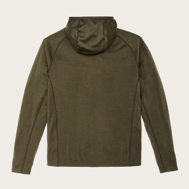 400g merino wool hoodie by Filson | Dark olive (Green)