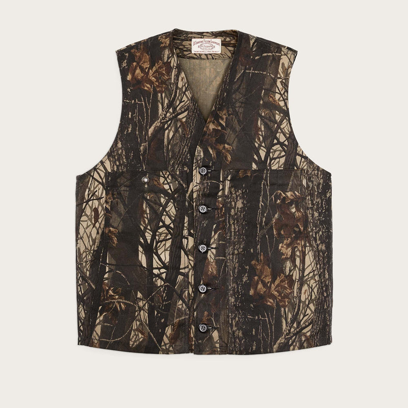 Oil tin cloth vest par Filson | Realtree hardwoods camo (Brown)