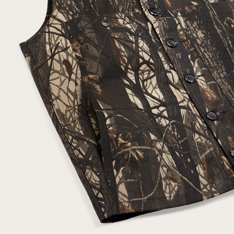 Oil tin cloth vest par Filson | Realtree hardwoods camo (Brown)