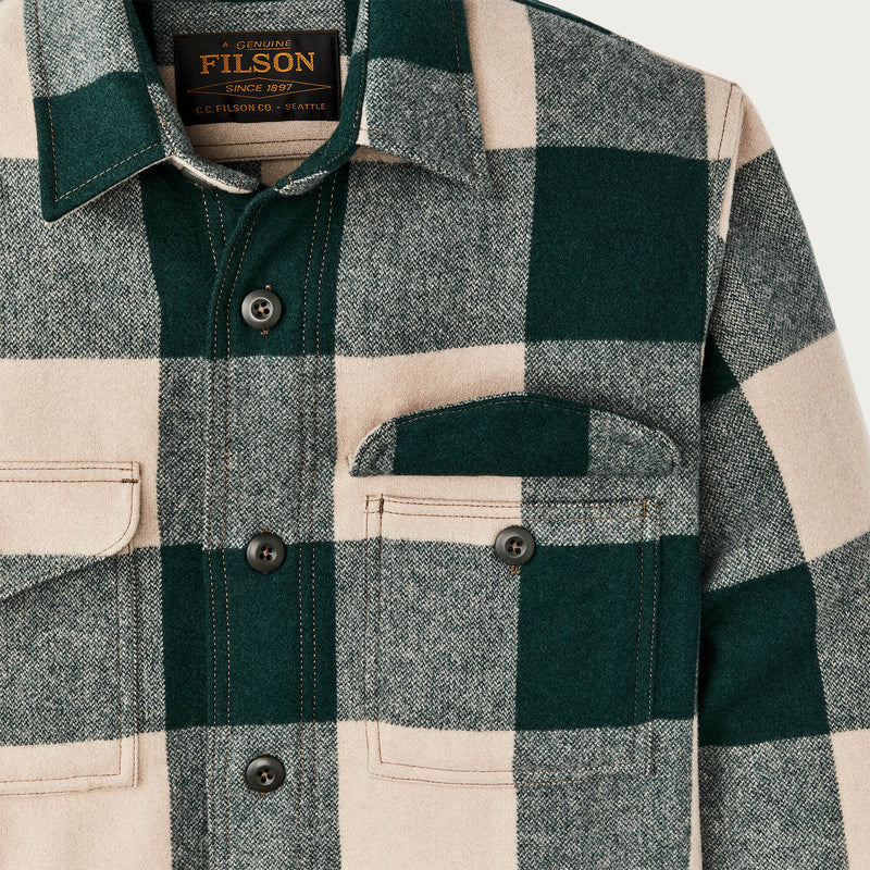 Wool jac-shirt by Filson | Pine / beige check (Beige)
