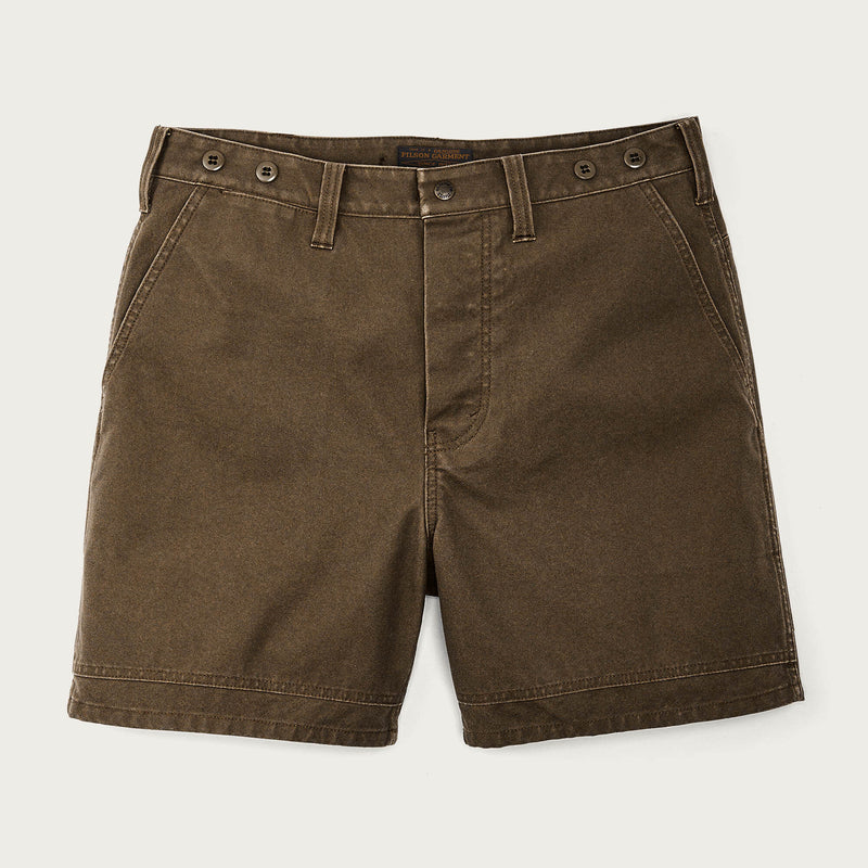 Dry tin cloth shorts di Filson | Marsh olive (Brown)