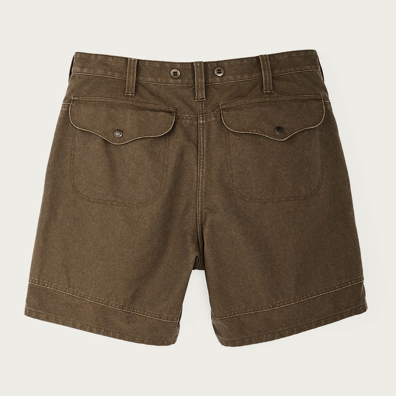 Dry tin cloth shorts di Filson | Marsh olive (Brown)