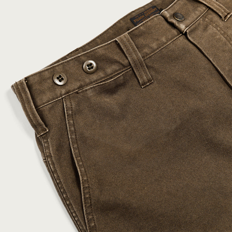 Dry tin cloth shorts di Filson | Marsh olive (Brown)