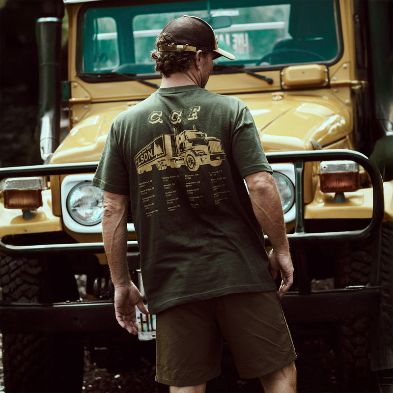 Dry tin cloth shorts di Filson | Marsh olive (Brown)