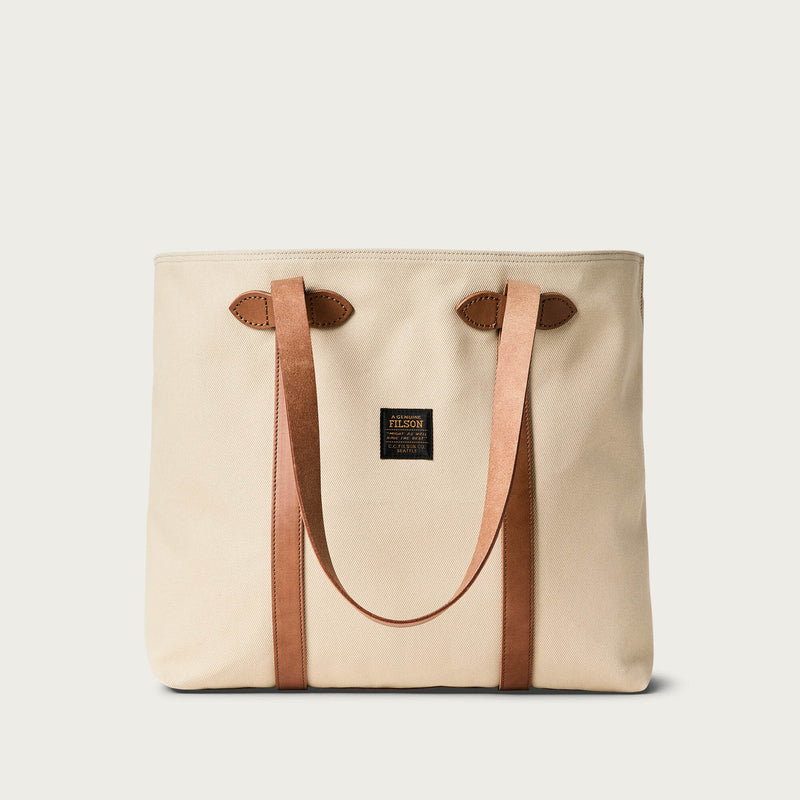 Rugged twill large open tote bag di Filson | Feather grey (White)