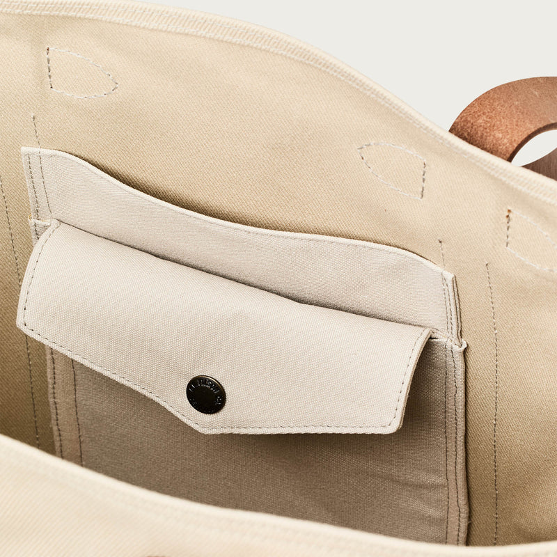 Rugged twill large open tote bag di Filson | Feather grey (White)