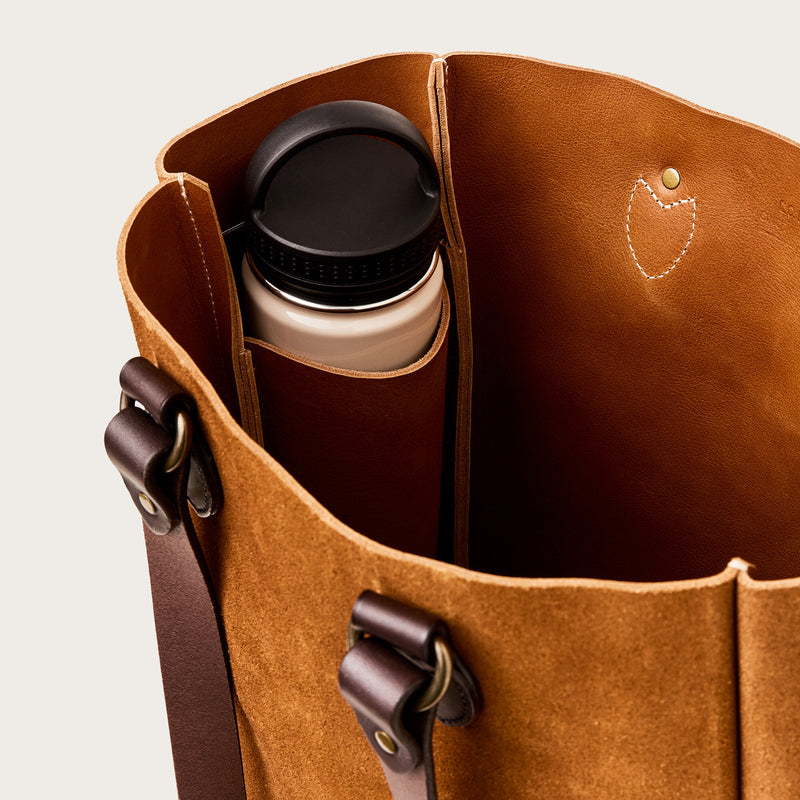 Suede open tote bag by Filson | Saddle brown (Brown)