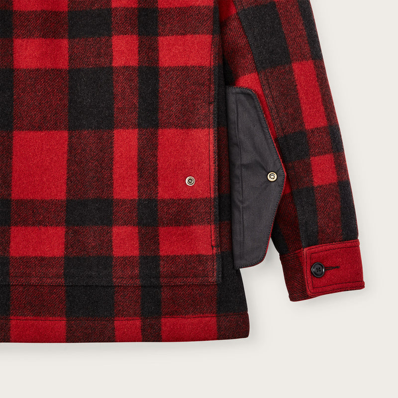 Women's mackinaw wool cruiser jacket par Filson | Redblack plaid (Red)
