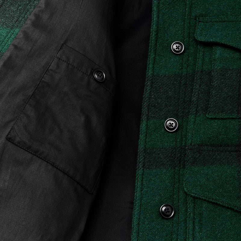 Women's wool long cruiser coat par Filson | Otter green b (Green)