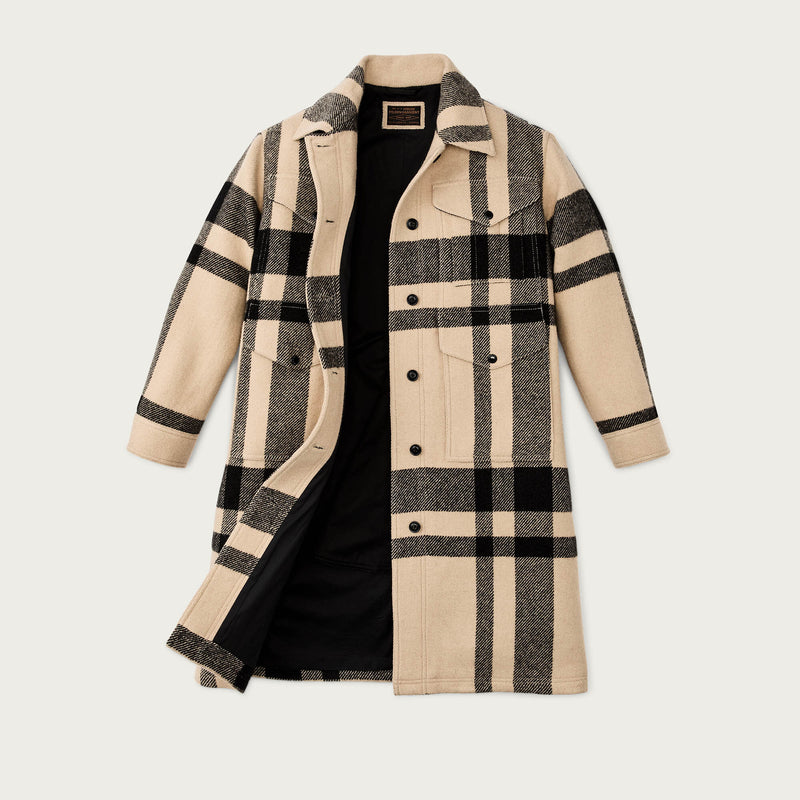 Women's wool long cruiser coat par Filson | Natural black (Beige)