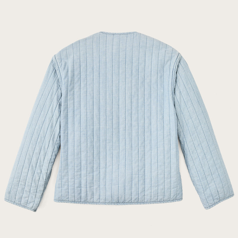 Women’s chambray quilted jacket by Filson | Light indigo chambra (Blue)