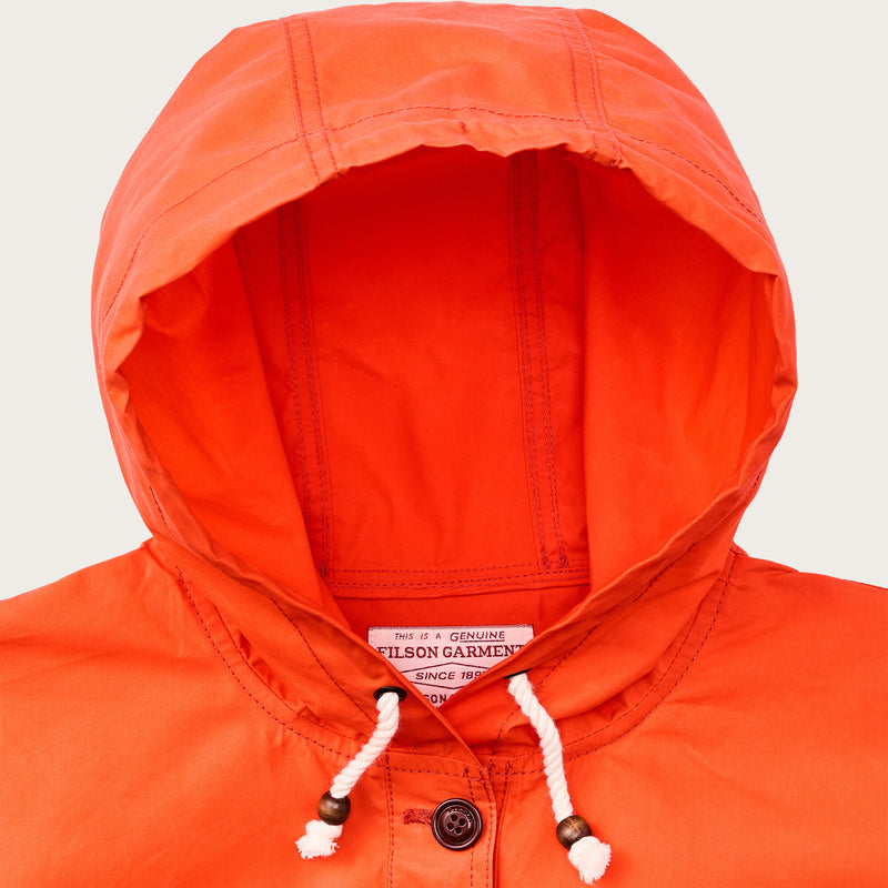 Women’s ranger hooded popover di Filson | Flame (Orange)