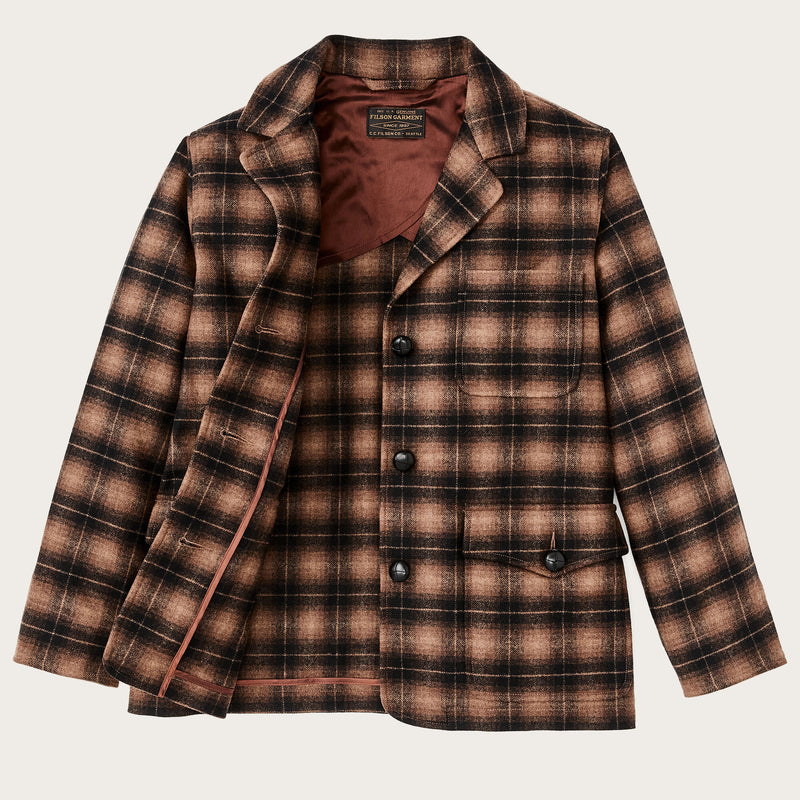 Women’s unconstructed wool blazer by Filson | Bronze brown plaid (Brown)