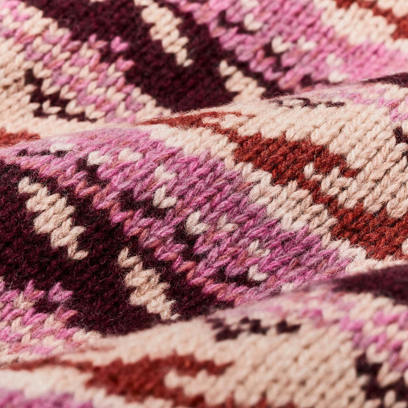 Women's fair isle cardigan by Filson | Burgundy/cream multi (Multicolour)