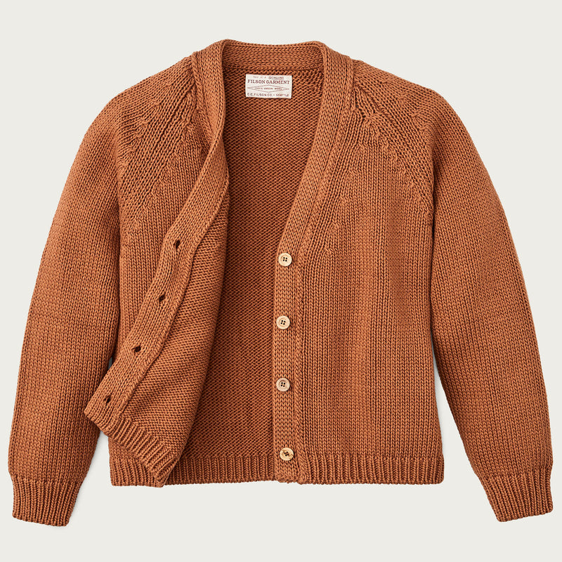 Women's rustic cotton cardigan di Filson | Chestnut (Orange)