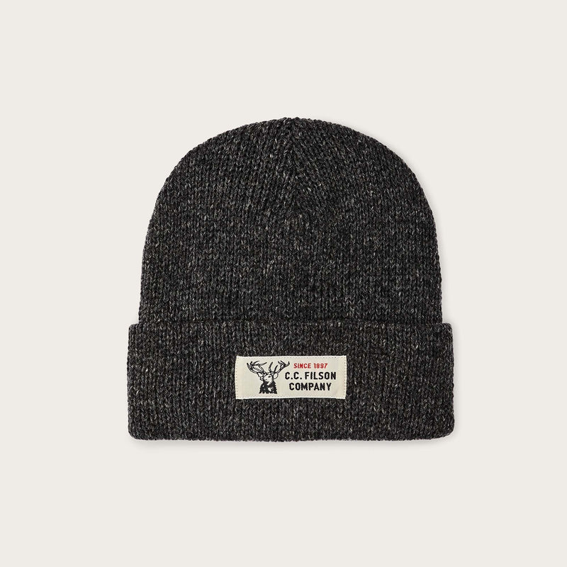 Lined ragg wool beanie par Filson | Charcoal black (Grey)