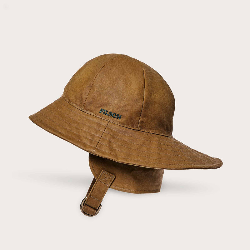 Tin cloth sou'wester hat by Filson | Dark tan (Beige)