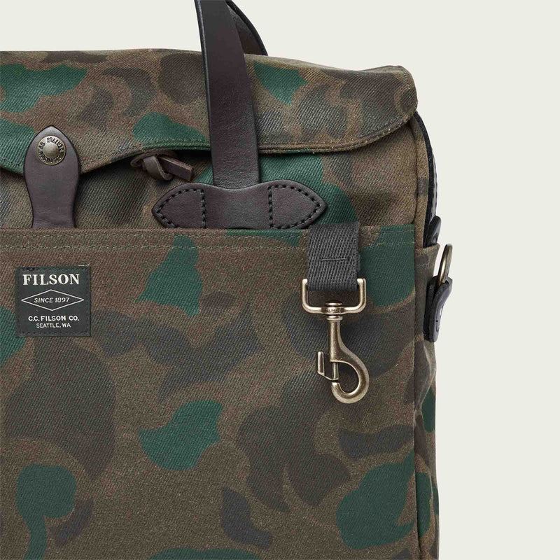 Waxed rugged twill original briefcase par Filson | Dark wax shrub camo (Grey)