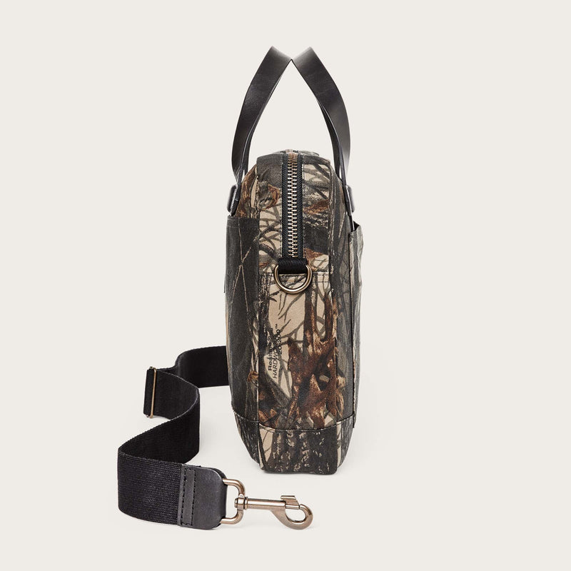 Tin cloth compact briefcase di Filson | Realtree hardwoods camo (Brown)