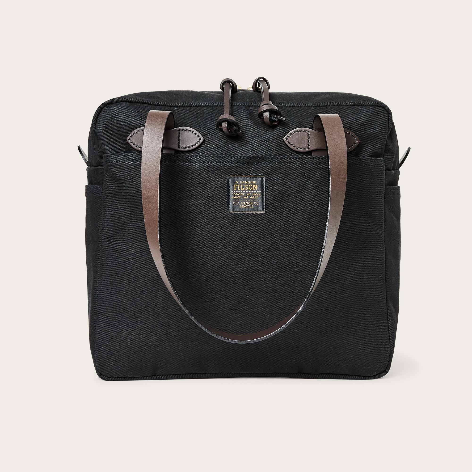 Rugged twill tote bag with zipper di Filson | Black (Nero)