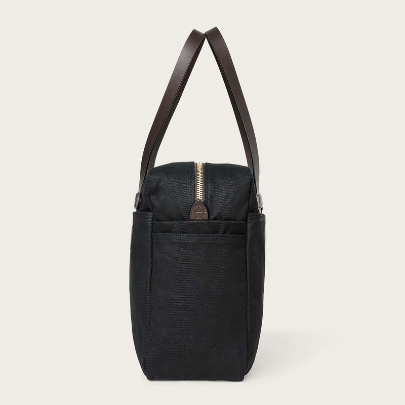 Rugged twill tote bag with zipper by Filson | Black (Black)