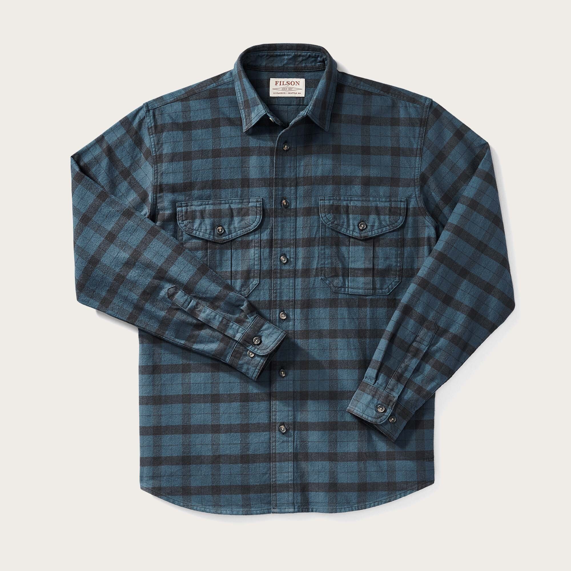 【美品】LIDNM PREMIUM SHETLAND ALASKAN SHIRT Alaskan guide shirt by Filson | Midnight black (Black)