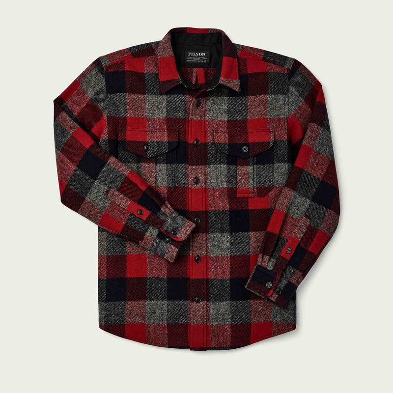 Northwest wool shirt by Filson | Red / navy / charcoa (Red)
