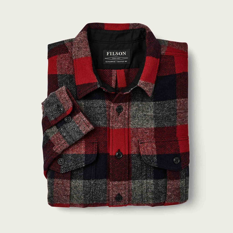 Northwest wool shirt by Filson | Red / navy / charcoa (Red)