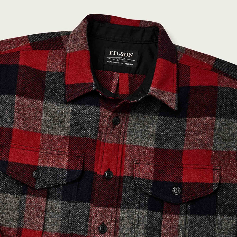 Northwest wool shirt by Filson | Red / navy / charcoa (Red)