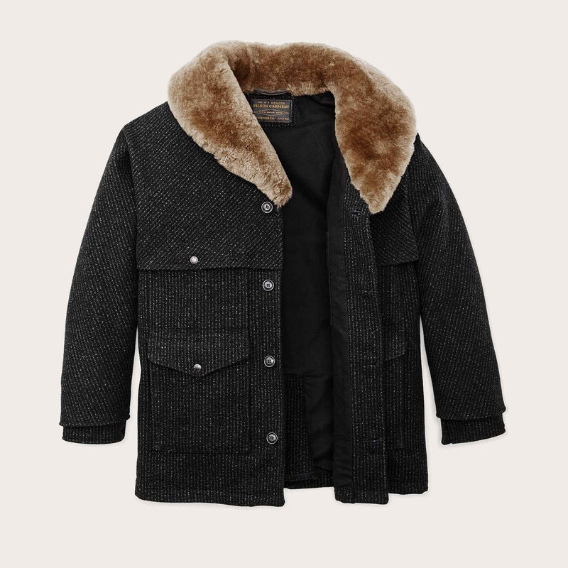 Lined mackinaw wool packer coat by Filson | Black charcoal rope (Grey)
