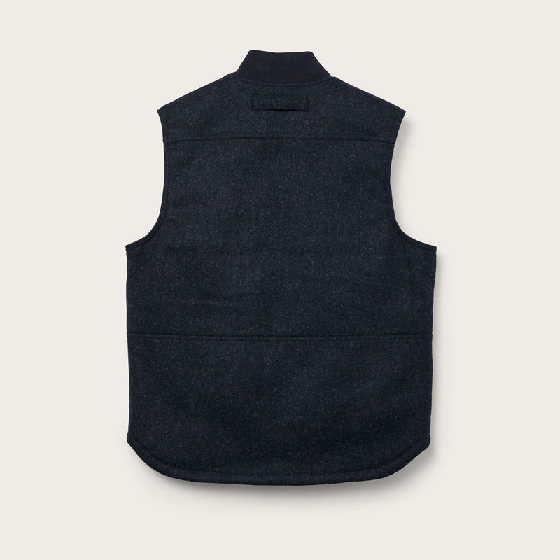 Lined mackinaw wool work vest by Filson | Charcoal (Grey)