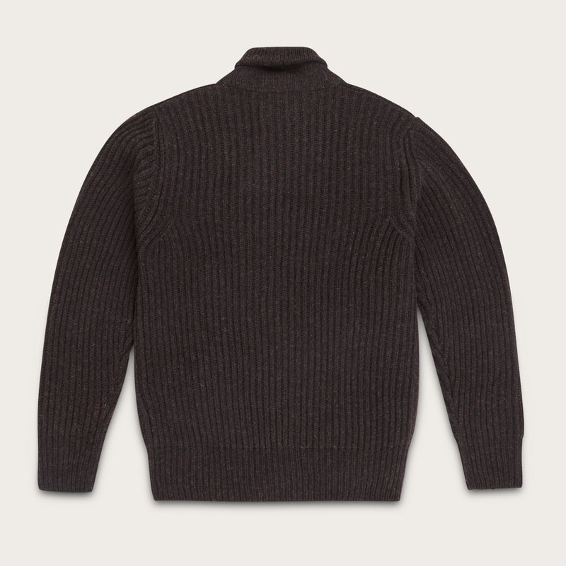 Bristol shawl neck sweater par Filson | Dark brown heather (Brown)