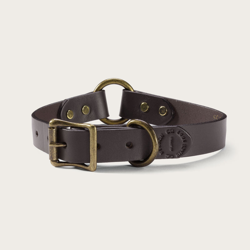 Bridle leather dog collar by Filson | Brown (Brown)