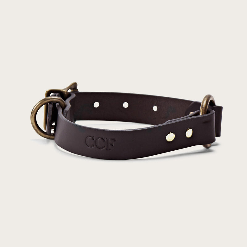 Bridle leather dog collar by Filson | Brown (Brown)