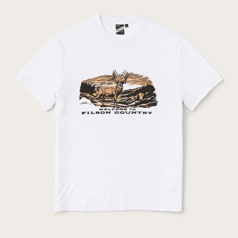 Buckshot t-shirt par Filson | White stag (White)