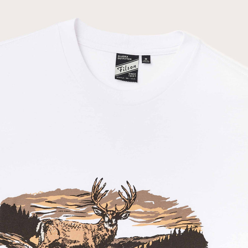 Buckshot t-shirt par Filson | White stag (White)