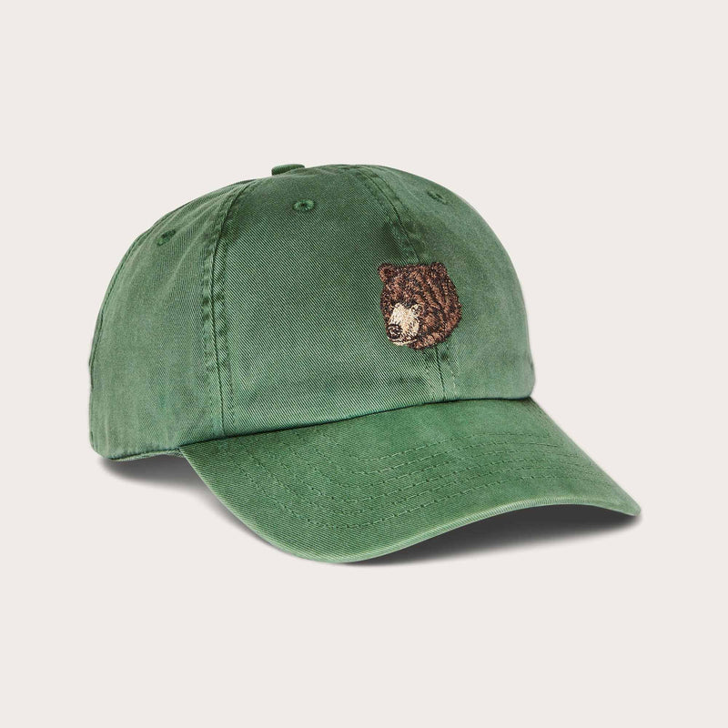 Washed low-profile cap di Filson | Dark green bear (Green)