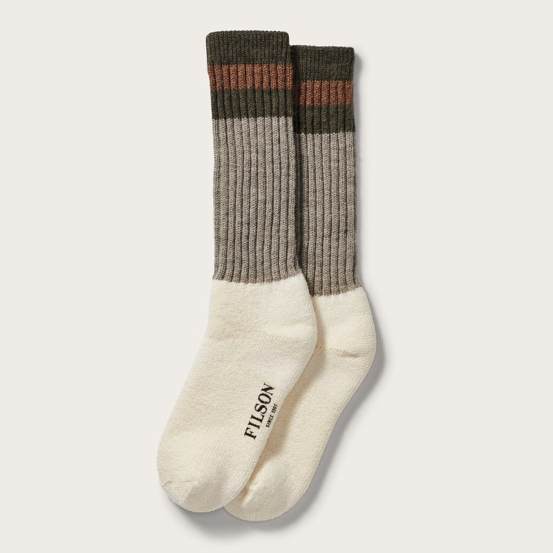 1970's logger thermal socks von Filson | Green brown (Green)