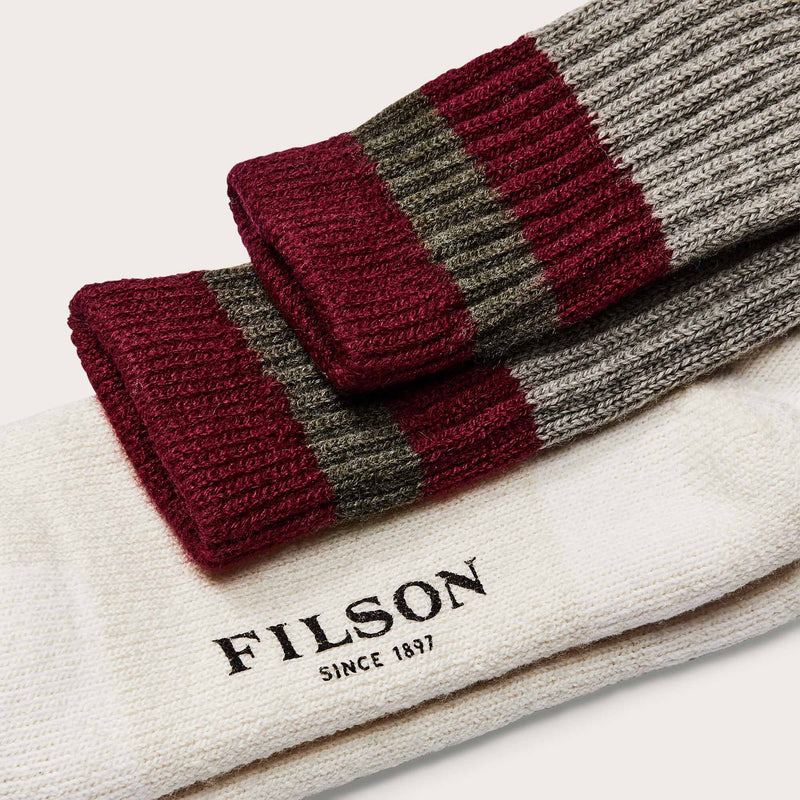 1970's logger thermal socks di Filson | Forest maroon (Multicolor)