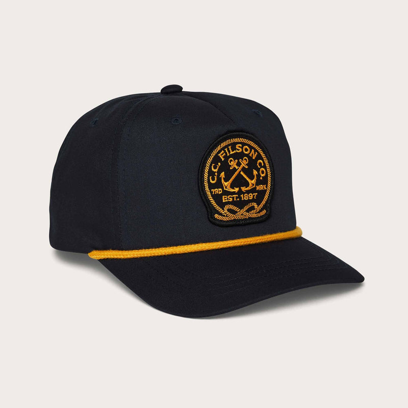 Rope trucker cap von Filson | Navy anchors patch (Blue)