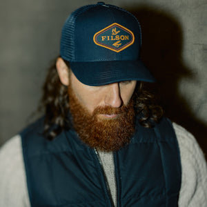 Cappellino in mesh logger di Filson | Navy/fowl fly (Blue)